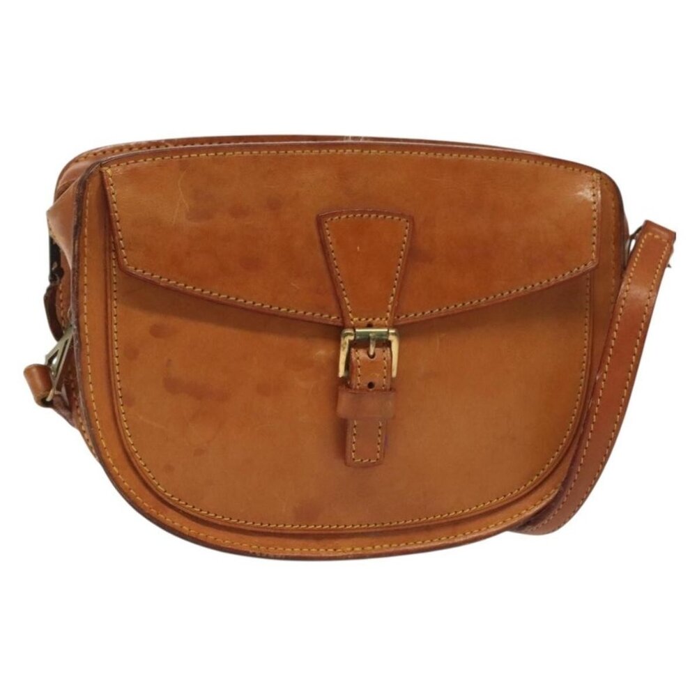 Authentic LOUIS VUITTON Nomad leather Jeune Fille PM Shoulder Bag Beige LV